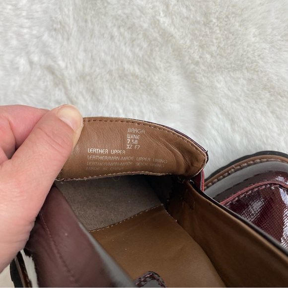 Earthies By Earth Braga Wine Burgundy Patent Leather Penny Loafers | Sz 7.5 - Picture 10 of 10